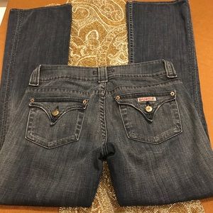 HUDSON Signature bootcut flap pocket blue jeans
